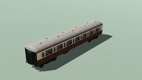 GWR Collett coach in chocolate and cream